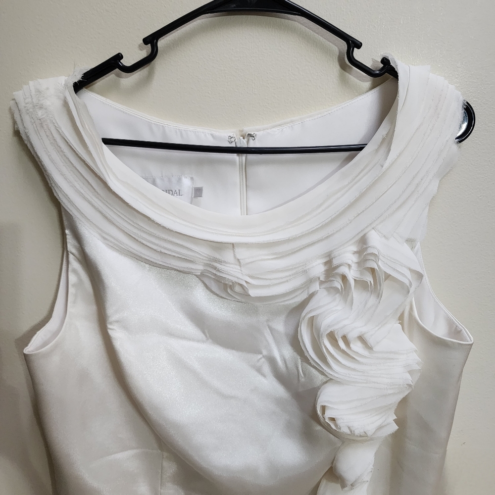 David’s Bridal Short Knee-length Wedding Dress Women's Size 14 - Picture 4 of 8